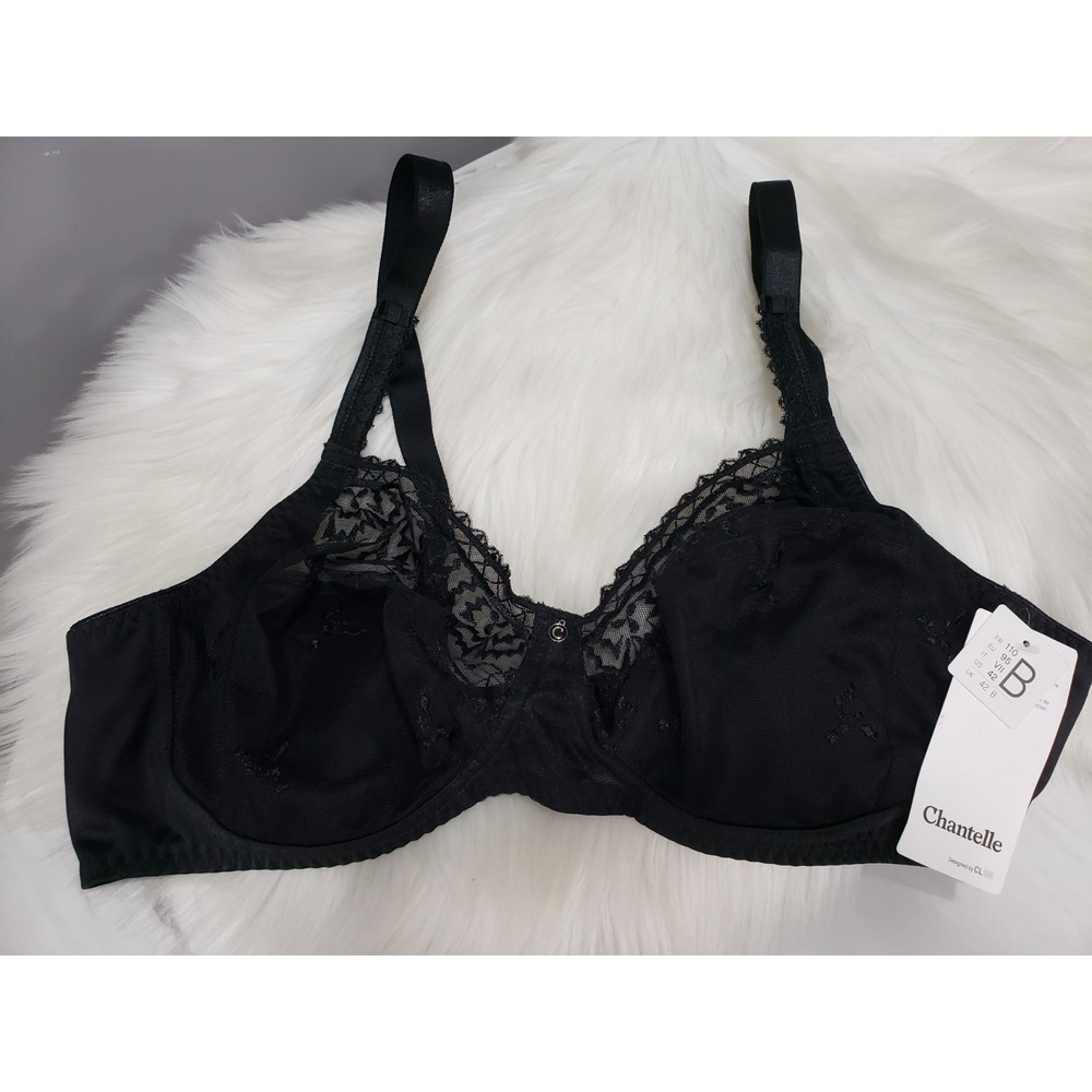 NEW 42B in BLACK Chantelle 16B2 Every Curve‎ Full Coverage Wireless Bra